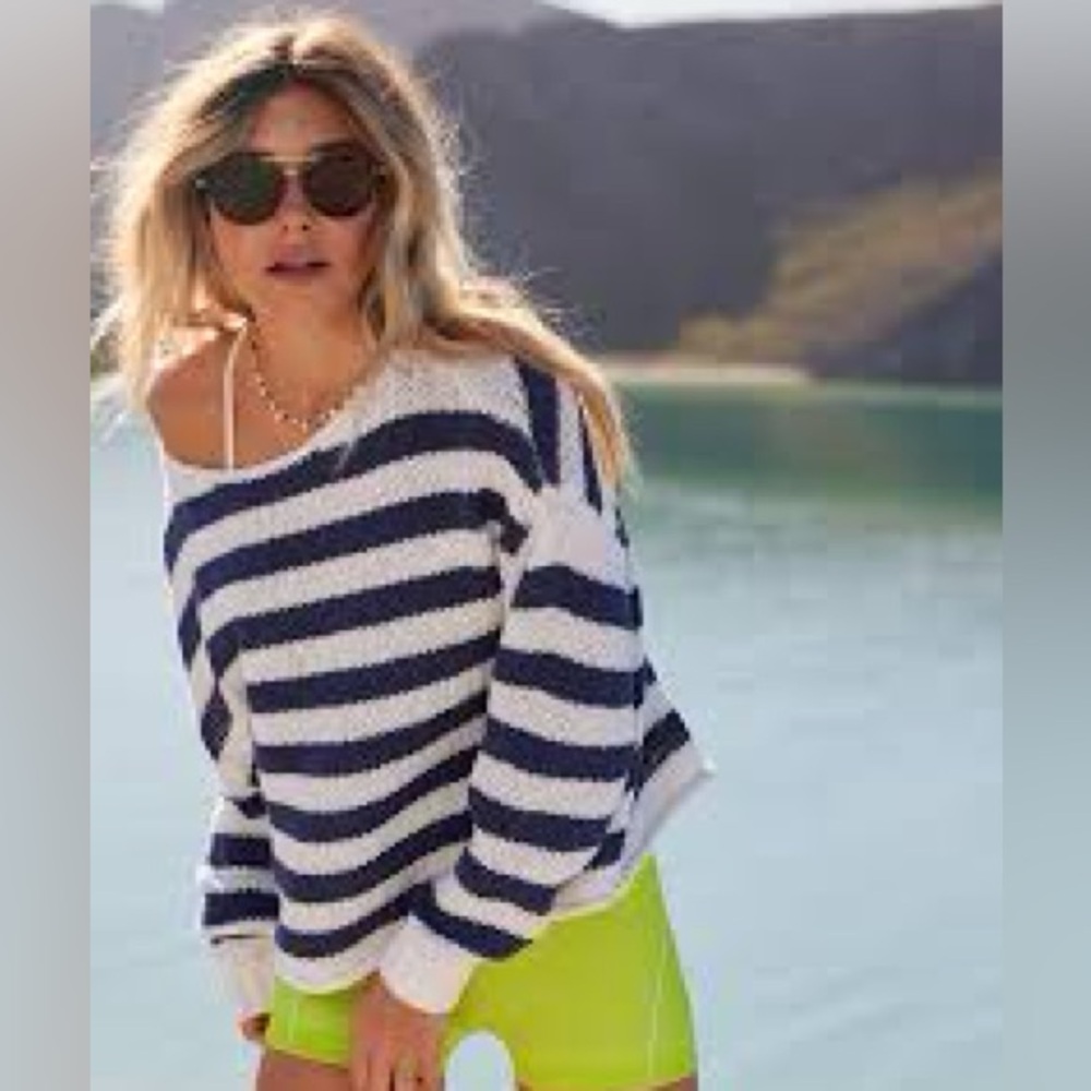 AERIE OFF THE SHOULDER SWEATER (COASTAL BLUE)